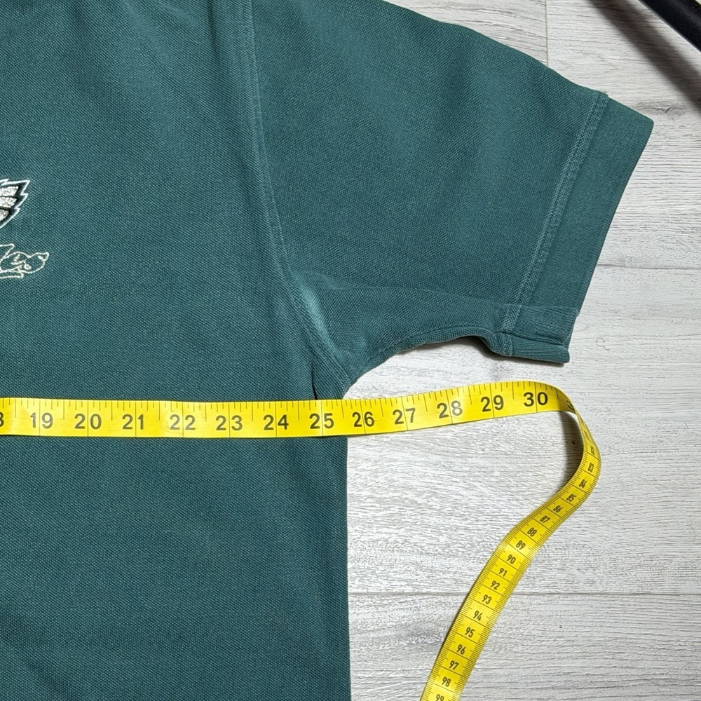 Philadelphia Eagles Polo Shirt XL Green NFL Pro Player Y2K Embroidered Logo - Picture 8 of 8